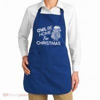 Funny OWL Be Home For Christmas Apron thumb 2