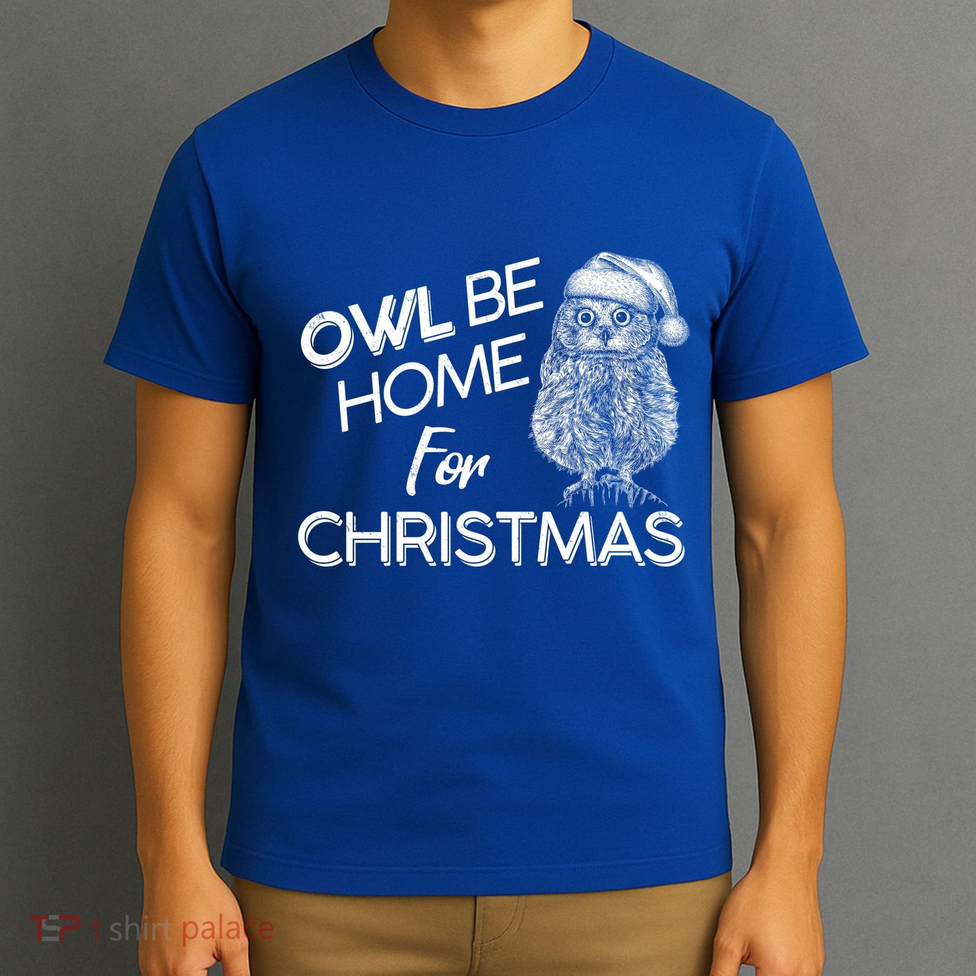 Funny OWL Be Home For Christmas T-Shirt