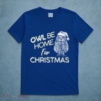 Funny OWL Be Home For Christmas T-Shirt thumb 5