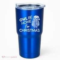 Funny OWL Be Home For Christmas Tumbler thumb 0