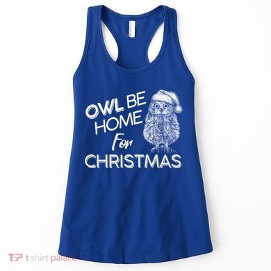 Funny OWL Be Home For Christmas Women's Tank Top