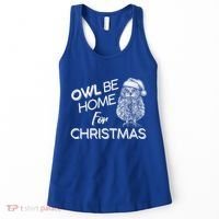 Funny OWL Be Home For Christmas Women's Tank Top thumb 0