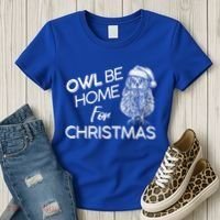 Funny OWL Be Home For Christmas Women's T-Shirt thumb 3