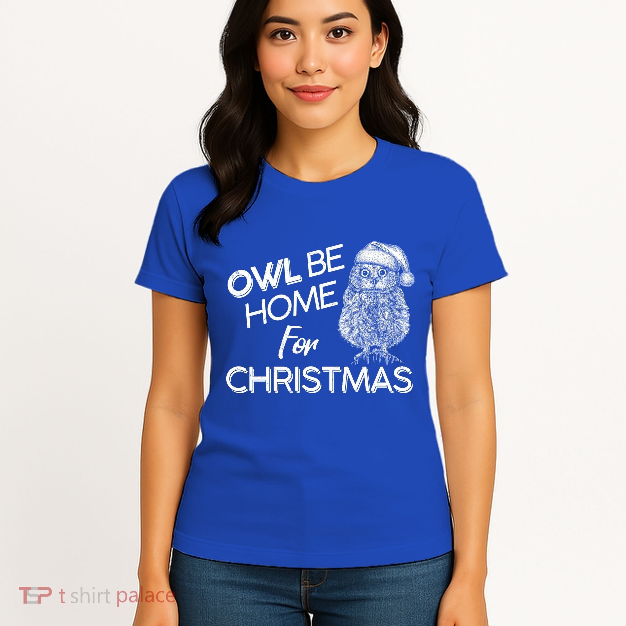 Funny OWL Be Home For Christmas Women's T-Shirt