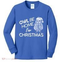 Funny OWL Be Home For Christmas Kids Long Sleeve Shirt thumb 0