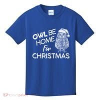 Funny OWL Be Home For Christmas Kids T-Shirt thumb 0