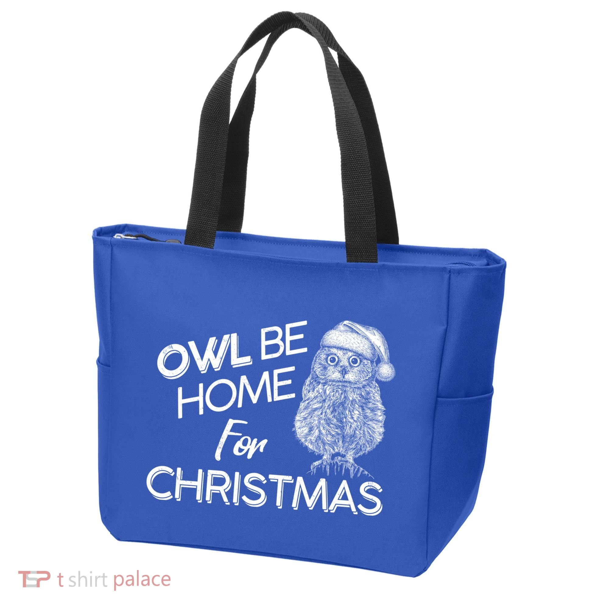 Funny OWL Be Home For Christmas Tote Bag