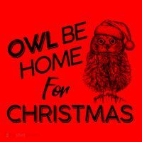 Funny OWL Be Home For Christmas Santa Hat thumb 1
