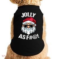 Funny Offensive Christmas Jolly As Fuck Classic Doggie Tank thumb 0