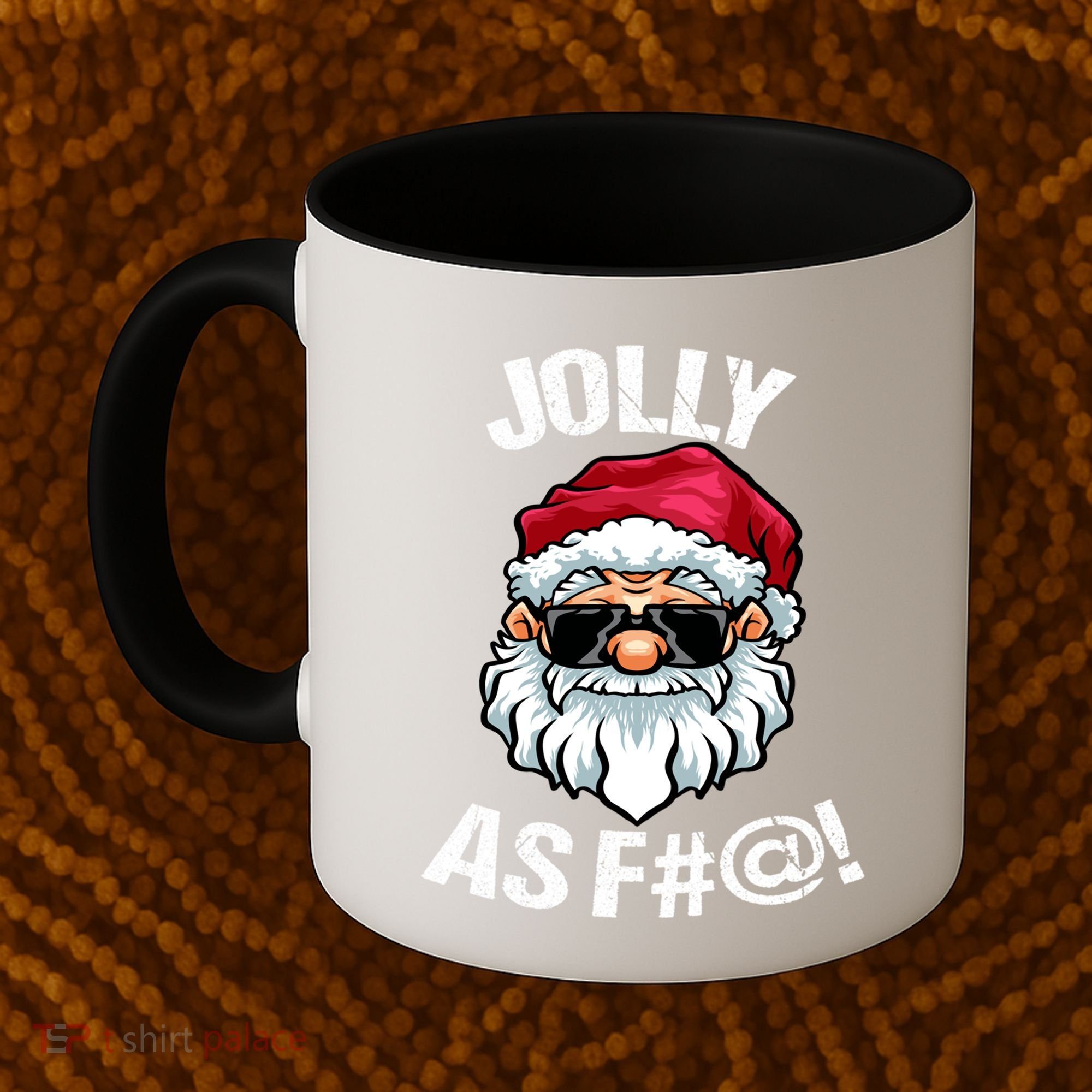 Funny Offensive Christmas Jolly As Fuck Classic Coffee Mug
