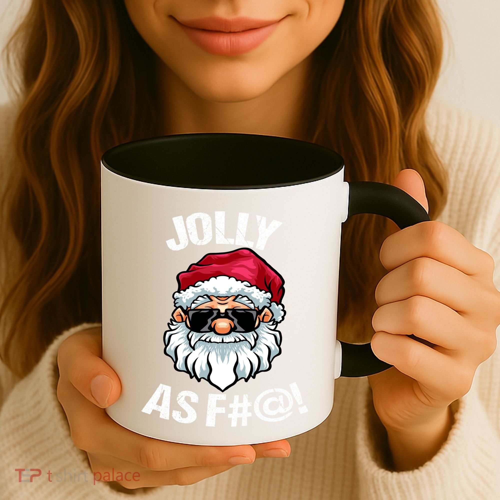 Funny Offensive Christmas Jolly As Fuck Classic Coffee Mug