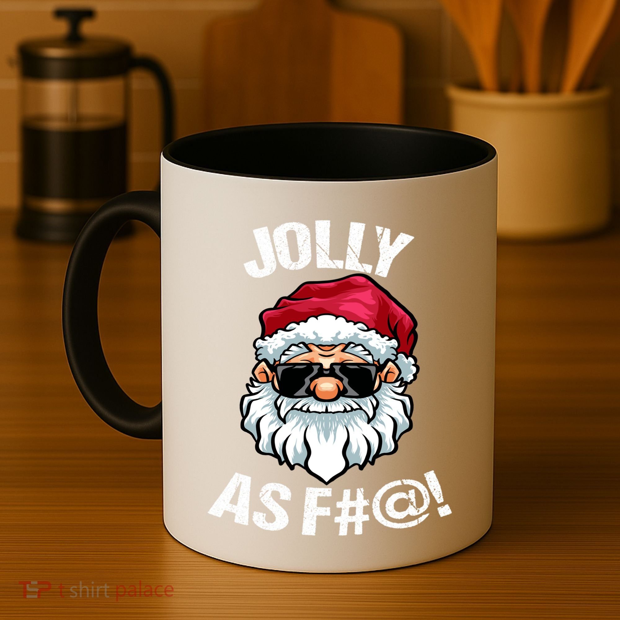 Funny Offensive Christmas Jolly As Fuck Classic Coffee Mug