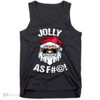 Funny Offensive Christmas Jolly As Fuck Classic Tank Top thumb 0