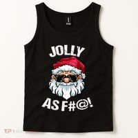 Funny Offensive Christmas Jolly As Fuck Classic Tank Top thumb 2