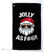 Funny Offensive Christmas Jolly As Fuck Classic Golf Towel thumb 0