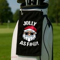 Funny Offensive Christmas Jolly As Fuck Classic Golf Towel thumb 2