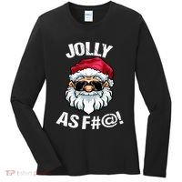 Funny Offensive Christmas Jolly As Fuck Classic Women's Long Sleeve Shirt thumb 0