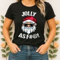 Funny Offensive Christmas Jolly As Fuck Classic Women's T-Shirt thumb 2