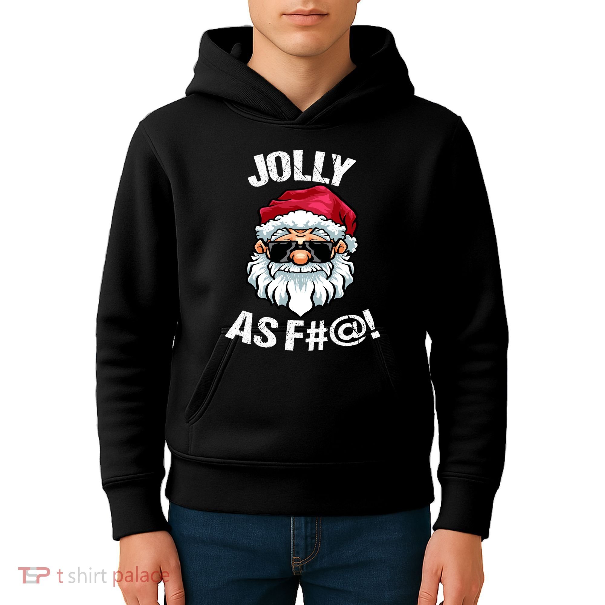 Funny Offensive Christmas Jolly As Fuck Classic Kids Hoodie