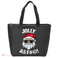 Funny Offensive Christmas Jolly As Fuck Classic Tote Bag thumb 0