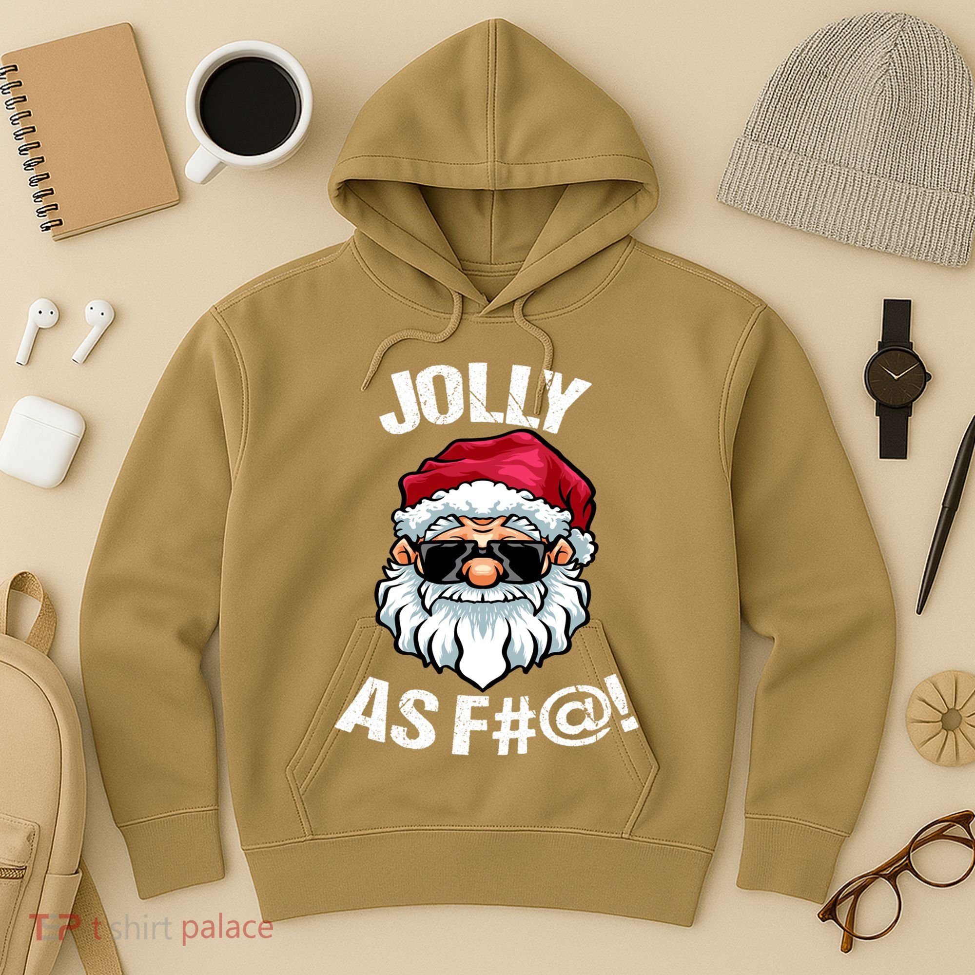 Funny Offensive Christmas Jolly As Fuck Classic Hoodie
