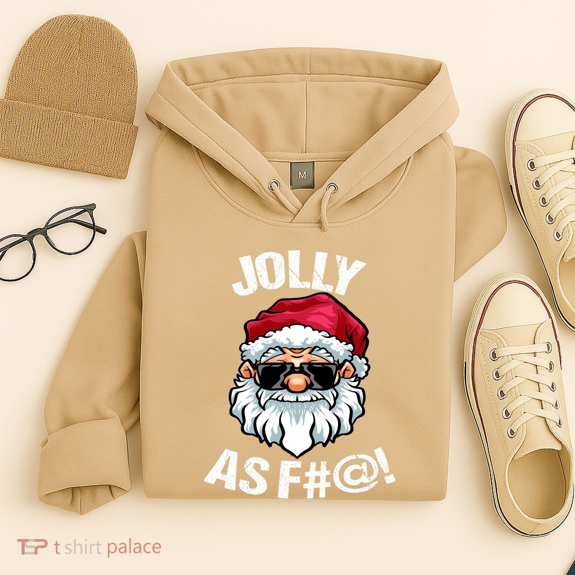 Funny Offensive Christmas Jolly As Fuck Classic Hoodie