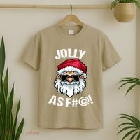 Funny Offensive Christmas Jolly As Fuck Classic T-Shirt thumb 2
