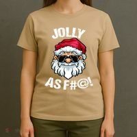 Funny Offensive Christmas Jolly As Fuck Classic T-Shirt thumb 4