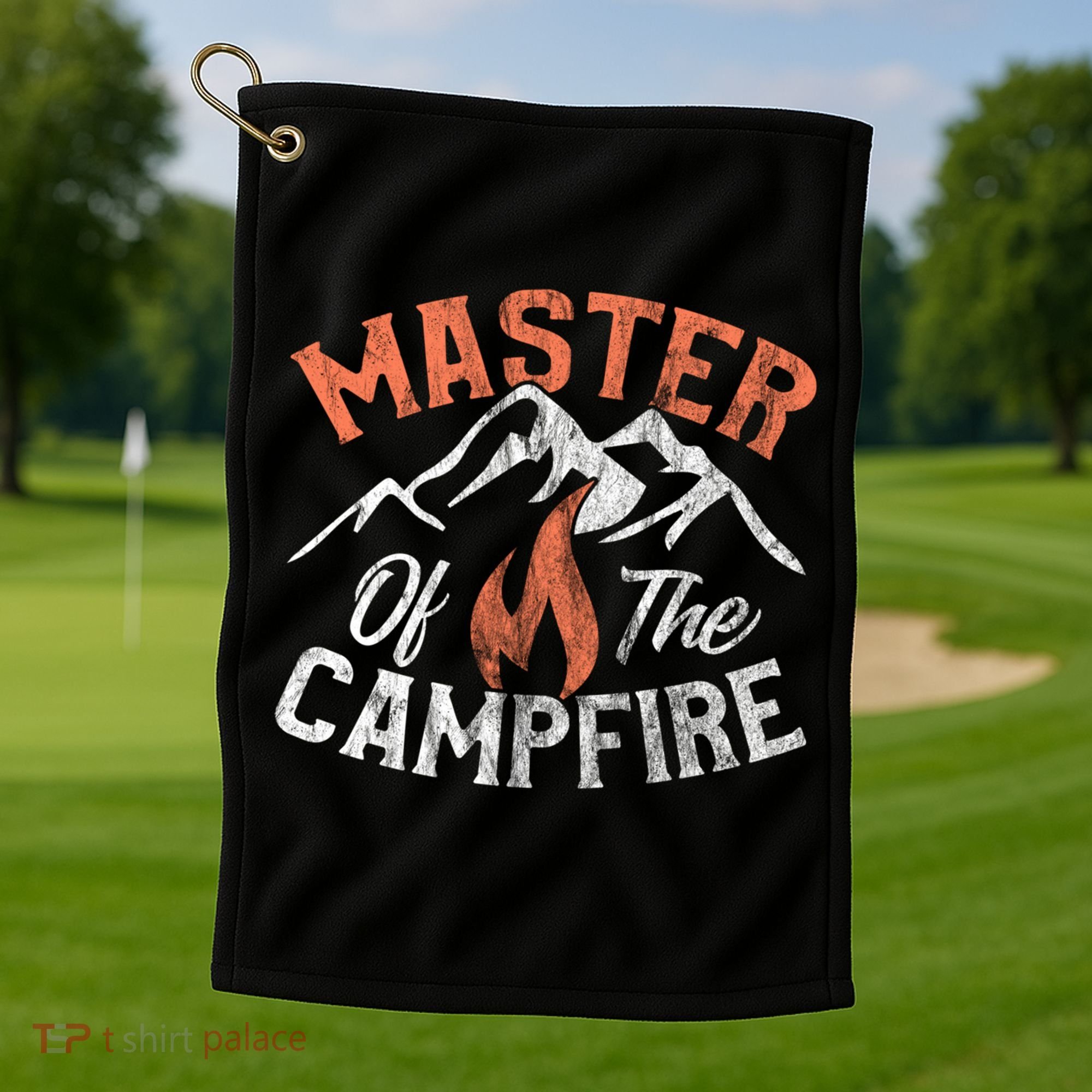 Funny Outdoor Camping Funny Gift Master Of Campfire Cute Gift Golf Towel
