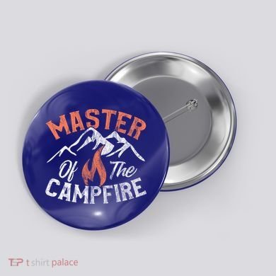 Funny Outdoor Camping Funny Gift Master Of Campfire Cute Gift Button