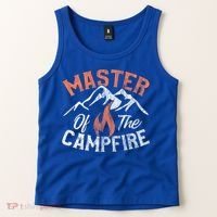 Funny Outdoor Camping Funny Gift Master Of Campfire Cute Gift Tank Top thumb 2