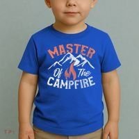 Funny Outdoor Camping Funny Gift Master Of Campfire Cute Gift Toddler T-Shirt thumb 2