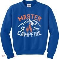 Funny Outdoor Camping Funny Gift Master Of Campfire Cute Gift Kids Sweatshirt thumb 0