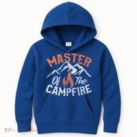 Funny Outdoor Camping Funny Gift Master Of Campfire Cute Gift Kids Hoodie thumb 0