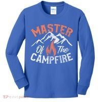 Funny Outdoor Camping Funny Gift Master Of Campfire Cute Gift Kids Long Sleeve Shirt thumb 0