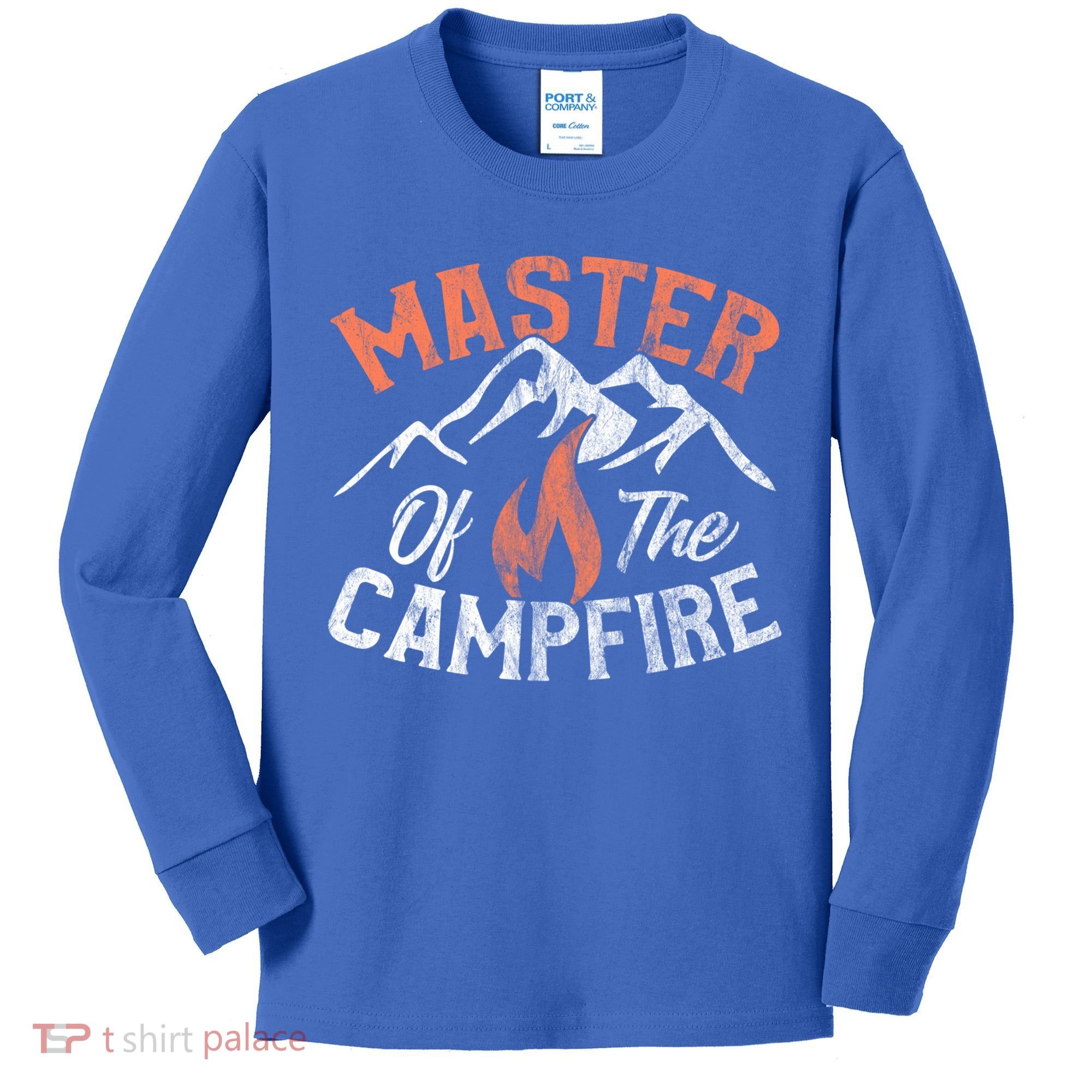 Funny Outdoor Camping Funny Gift Master Of Campfire Cute Gift Kids Long Sleeve Shirt
