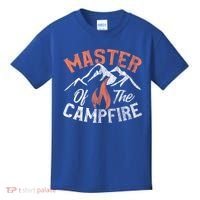 Funny Outdoor Camping Funny Gift Master Of Campfire Cute Gift Kids T-Shirt thumb 0