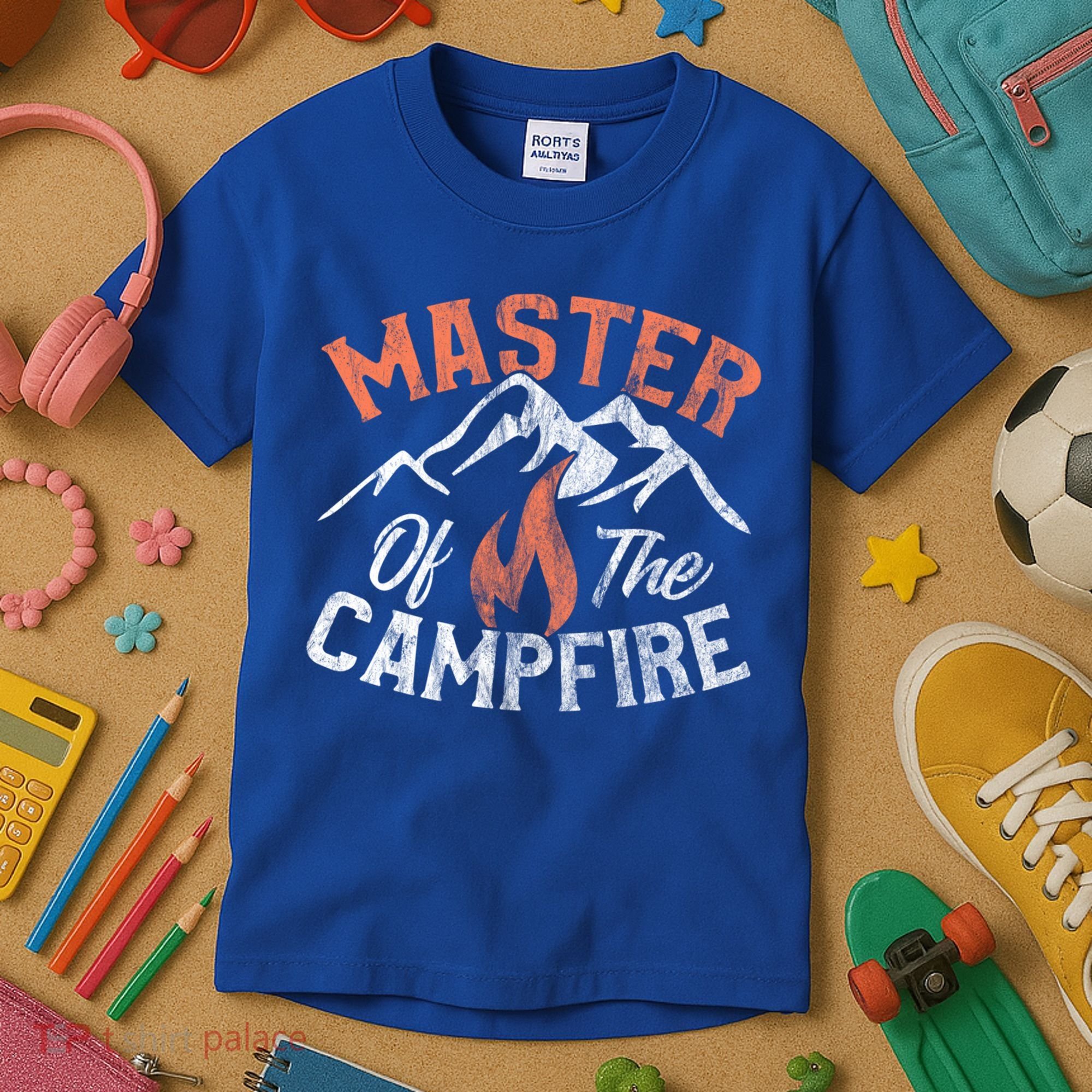 Funny Outdoor Camping Funny Gift Master Of Campfire Cute Gift Kids T-Shirt
