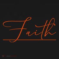Faith Orange Christian Backpack thumb 2