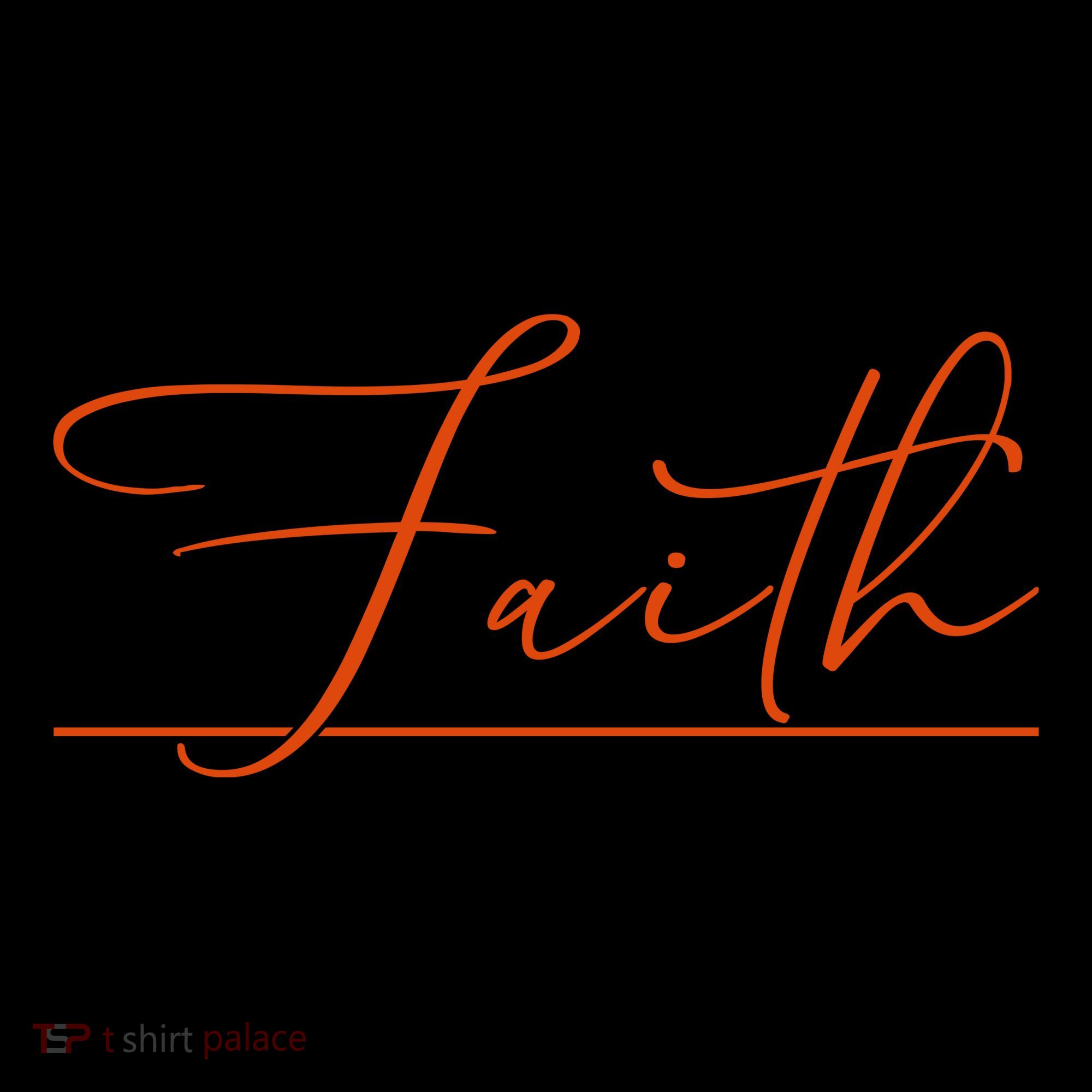 Faith Orange Christian Coaster