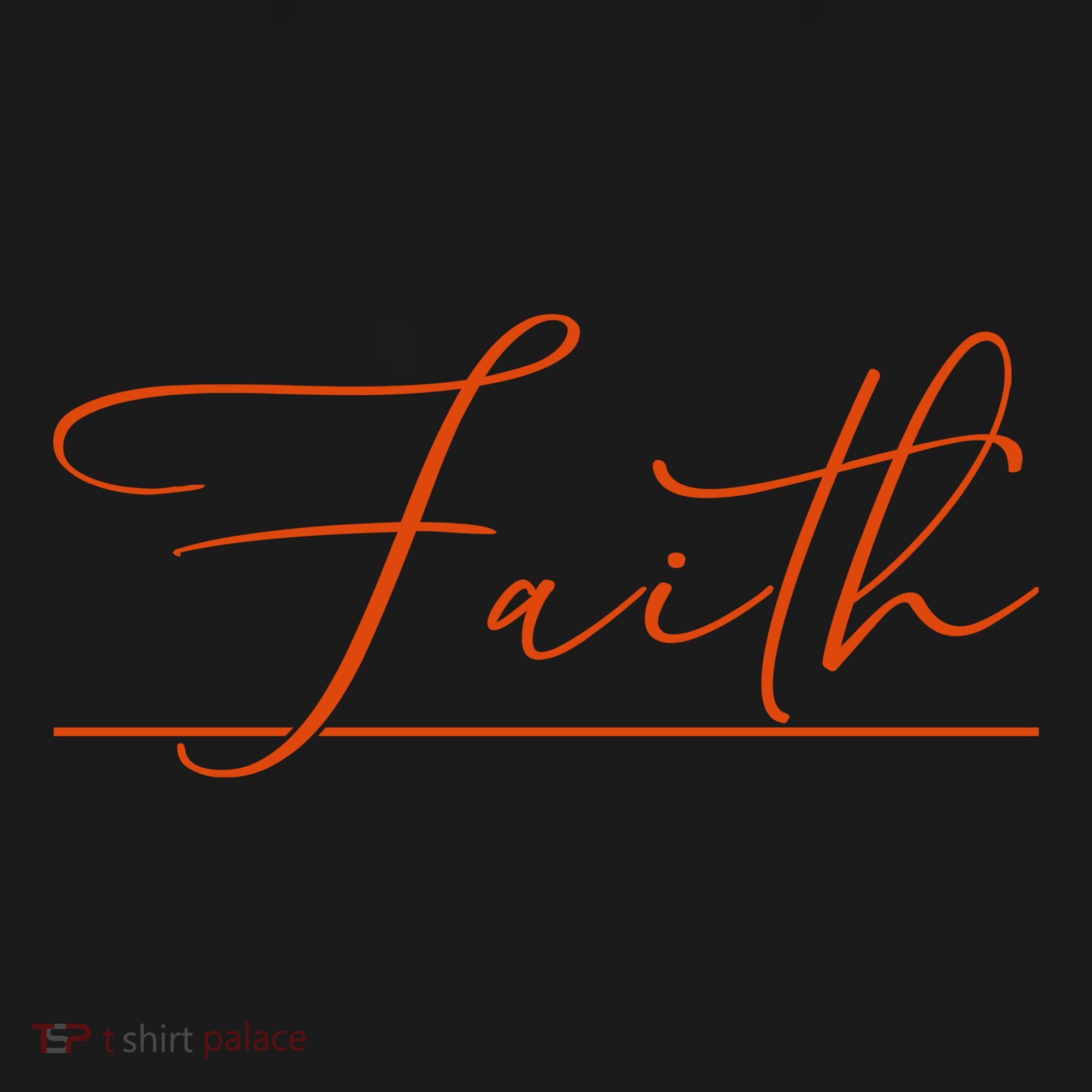 Faith Orange Christian Tote Bag