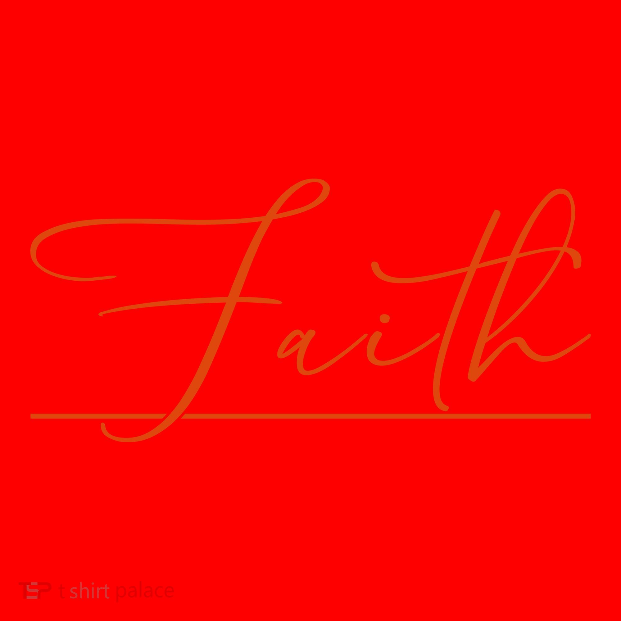 Faith Orange Christian Santa Hat