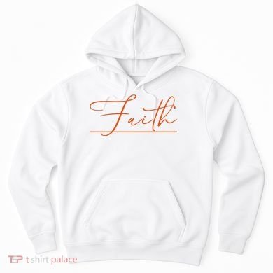 Faith Orange Christian Hoodie