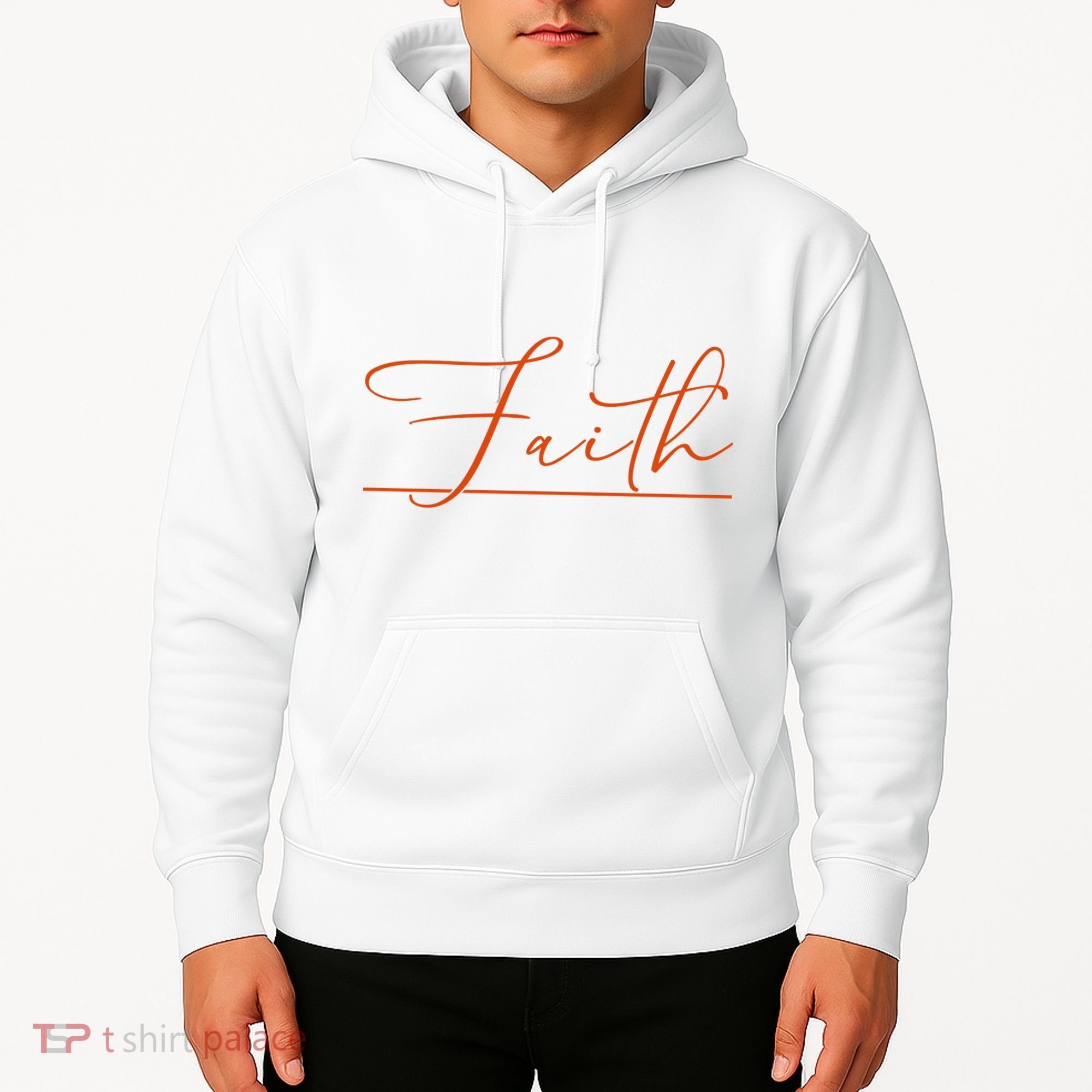 Faith Orange Christian Hoodie