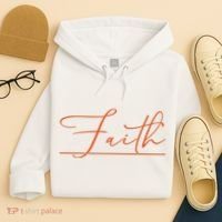 Faith Orange Christian Hoodie thumb 4
