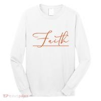 Faith Orange Christian Long Sleeve Shirt thumb 0