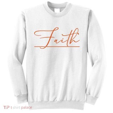 Faith Orange Christian Sweatshirt