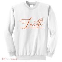 Faith Orange Christian Sweatshirt thumb 0
