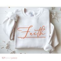 Faith Orange Christian Sweatshirt thumb 2