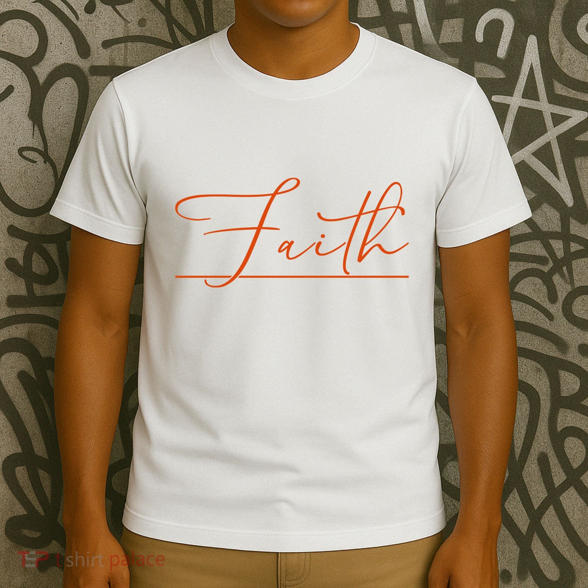 Faith Orange Christian T-Shirt